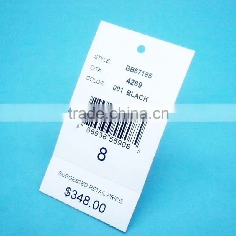Barcode Hang Tag For Garment