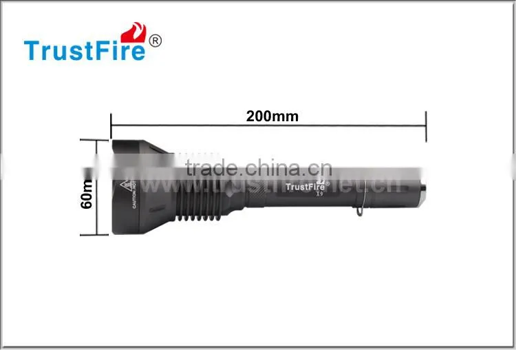 Hot selling led search light X9 with one Cree XML T6 led light metal tactical cree led flashlight
