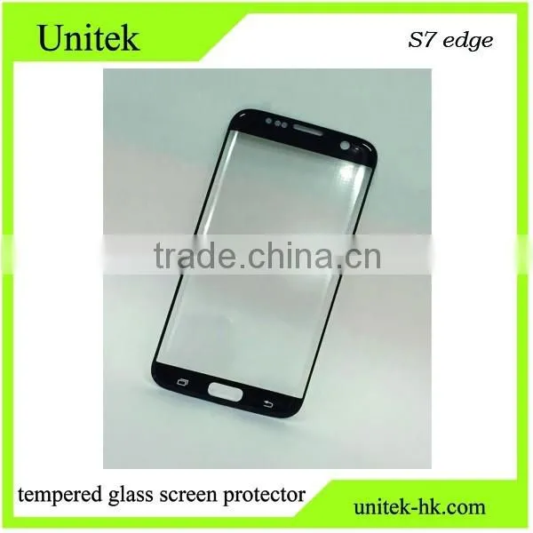 2016 New mobile accessories for Samsung s7 s7edge full cover silk print tempered glass screen protector