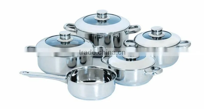 9 pcs stainless steel cookware set