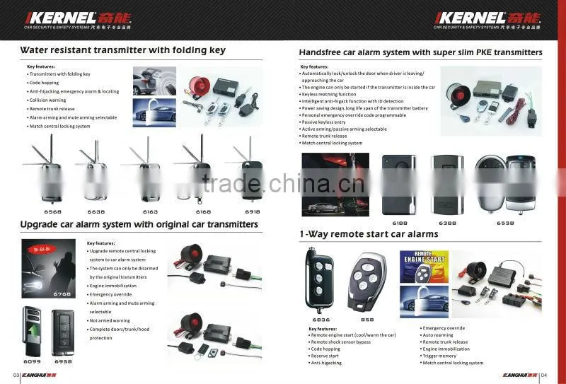 Two way magic talking car alarm system 8116B for long distance