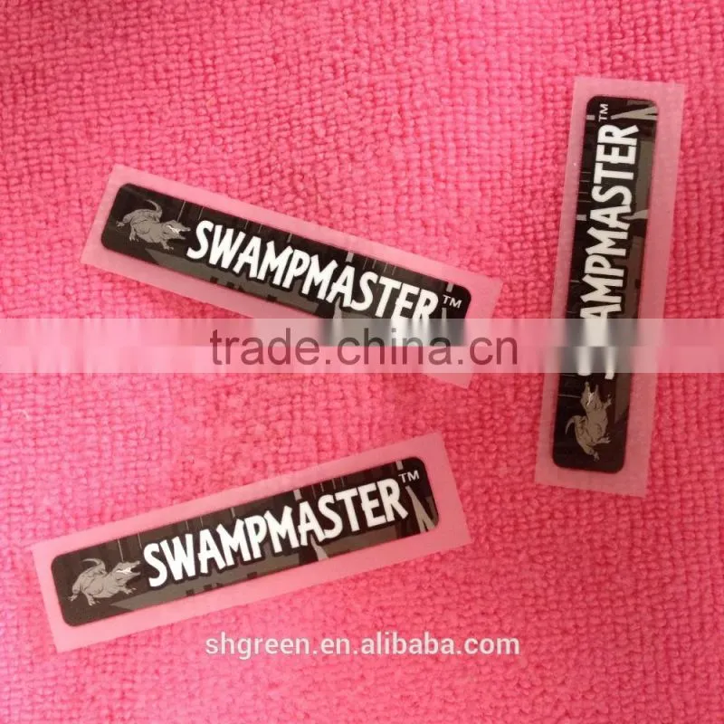 PET transparent film iron on heat transfer sticker with RN#