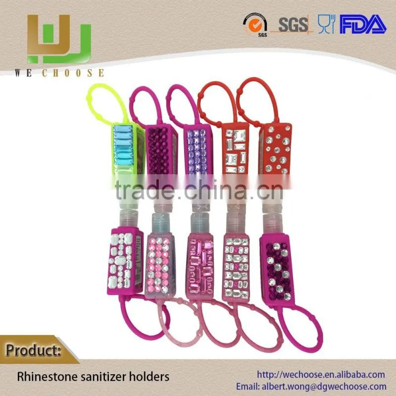Wholesale pure colours silicone holder for lip gloss bottle