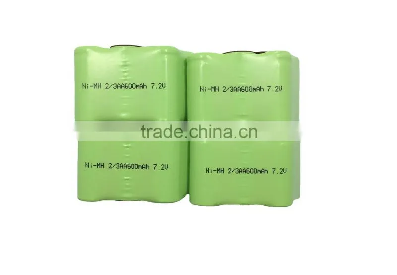 Rechargeable 2/3AA 600mAh 7.2V Remote control aircraft Ni-Mh battery