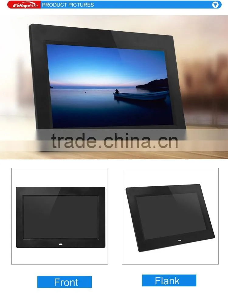 black color tablet usb sd card 10 inch mini wall mount digital photo frame