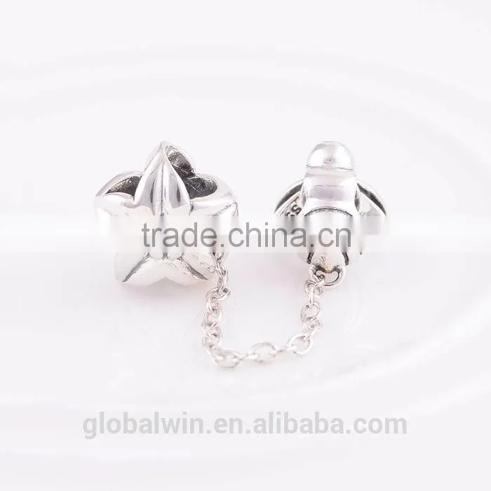 Silver Materials For Jewelry Safty Chain 925 Silver Women's Fashion Bee Charm Fine Jewelry