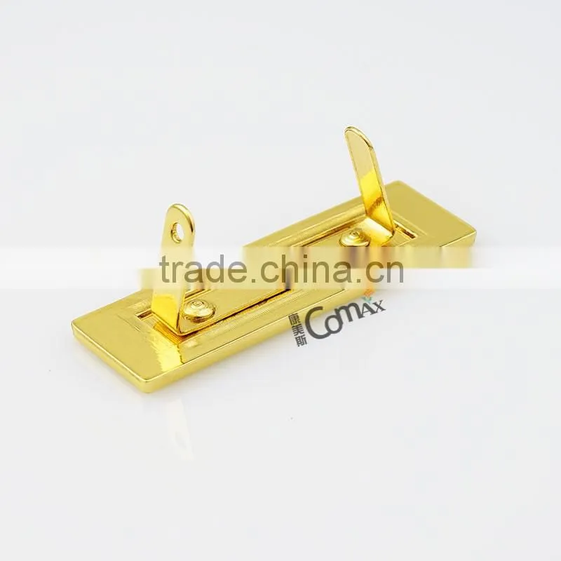 Rectangle Engraved Logo Gold Custom Metal Bag Label