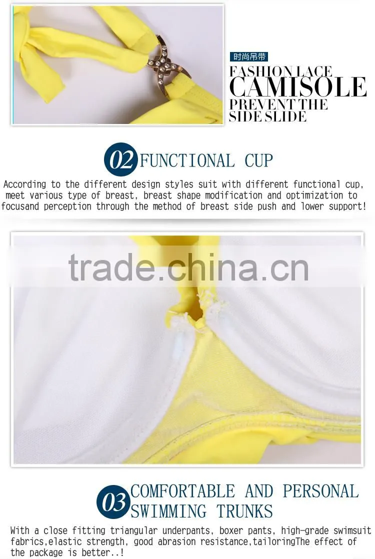 CNYE hot sale yellow bikini womens swimwear beach swimsuit