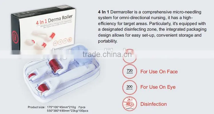 2015 GTO Newest 4 in 1 Derma Roller With Disinfecting Tank