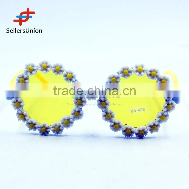 2017 hottest sale No.1 Yiwu export commission agent New design flower frame decorative sunglasses