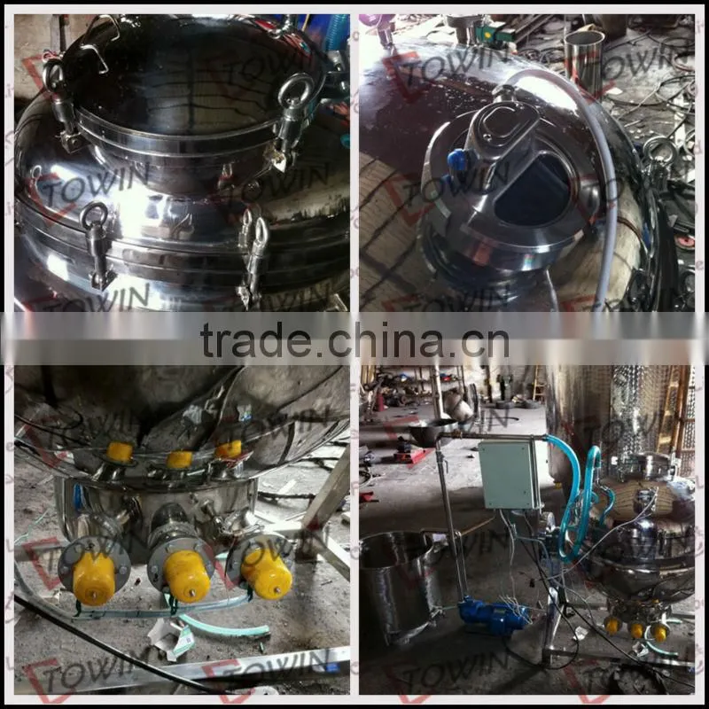 Jacketed stainle steel Vacuum homogenizer emulsifier Blender tank with platform/Cream Emulsifying Tank Manufacturer