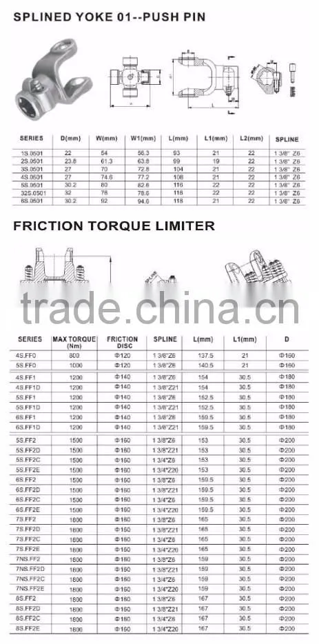 Agriculture Machinery Tractor Cross Drive Shaft With Ce Certificate