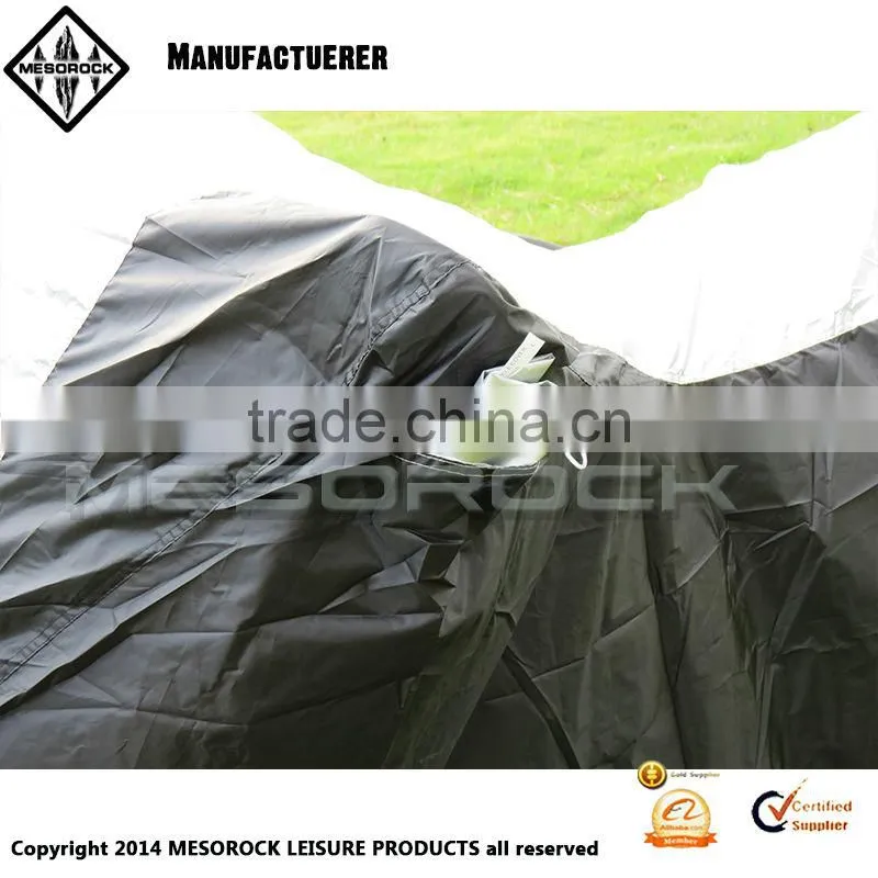 Deluxe All-Season Waterproof and Dustproof Motorcycle Cover (Black,silver, Large)