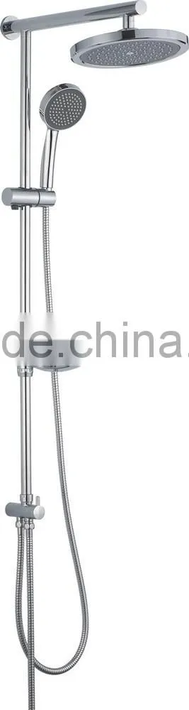 Shower Set with Hand Shower, Overhead Shower, Slide Bar
