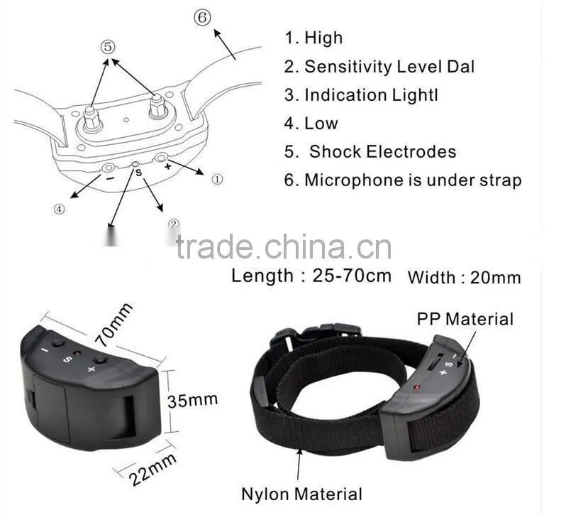 Manufacture of Petrainer Stop Dog Barking Collar PET-853