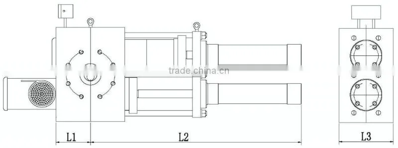 Continuous plastic filter extruder screen changer for pa