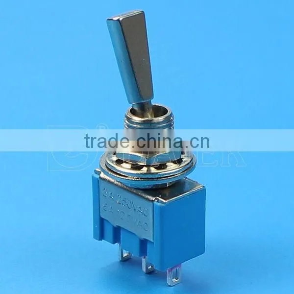 MTS-102-F1 ON-ON with metal flat handle 6 PIN toggle switch