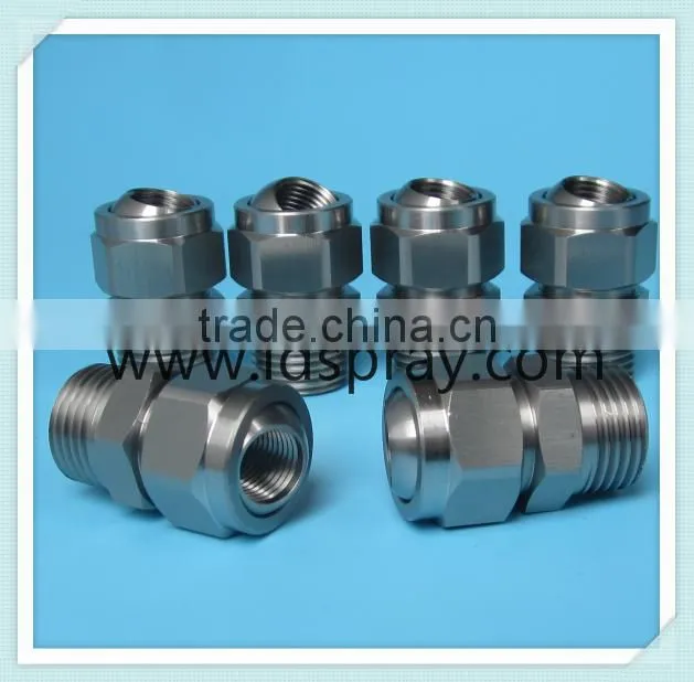 Stainless steel SS brass 36275 adjustable ball connector with cone or flat nozzle