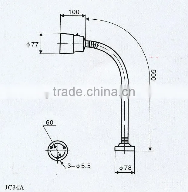 Flexible Conduit Halogen Light JC34 Protection IP 20 work light
