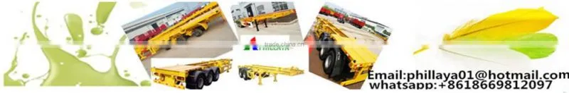 Heavy commercial vehicles 3 axles container transport skeleton semi trailer with twist lock