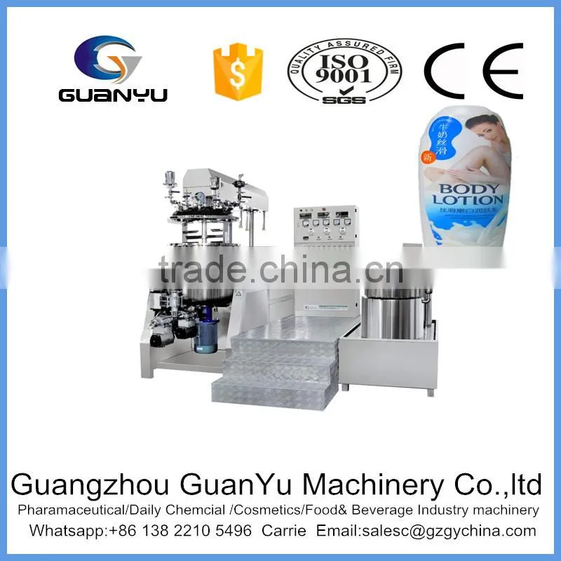 Top GMP machine supplier for stainless steel vacuum steam heating emulsifying homogenization mixer