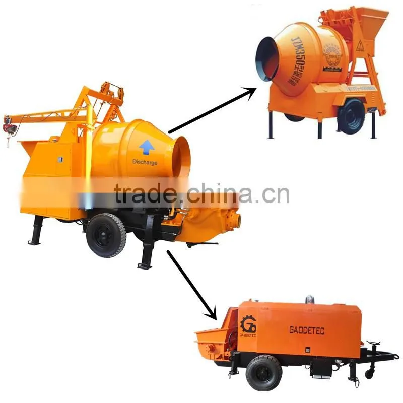 2017 small concrete mixer pump trailer price China