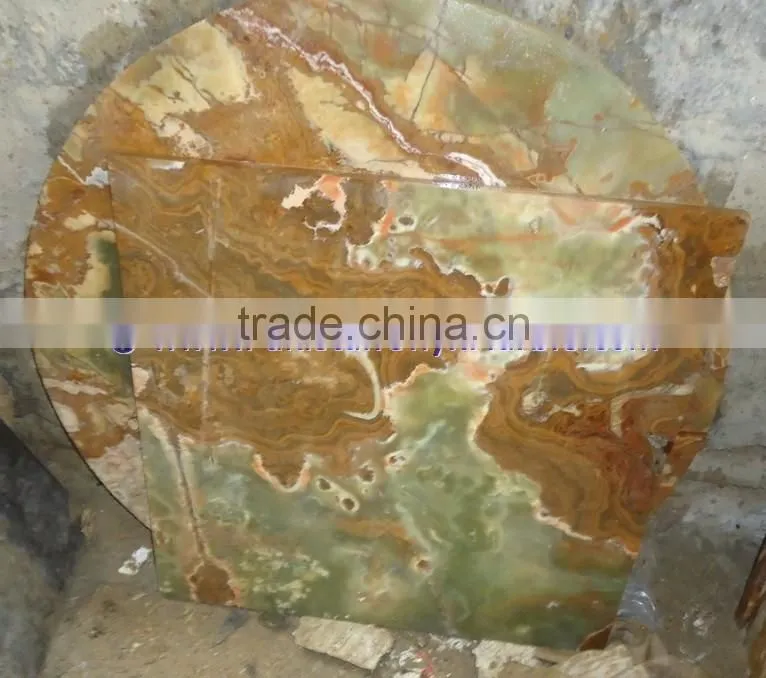 BEAUTIFUL MULTI GREEN ONYX TABLE TOPS COLLECTION