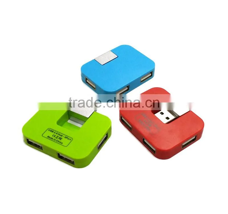 Hottest square shape cute 4 port usb hub
