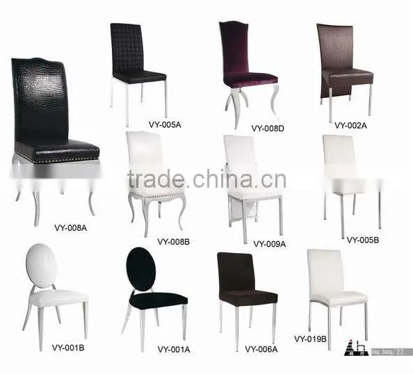 Stainless Steel Dining Chair/Leather Crystal Dining Chair VY-021B