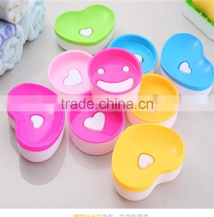 N172 High quality plastic heart shaped Soap Box