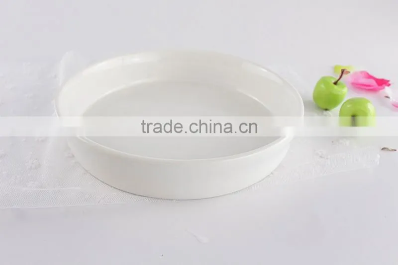 Hospitality hotel supply round eco-friendly porcelain plates bakeware