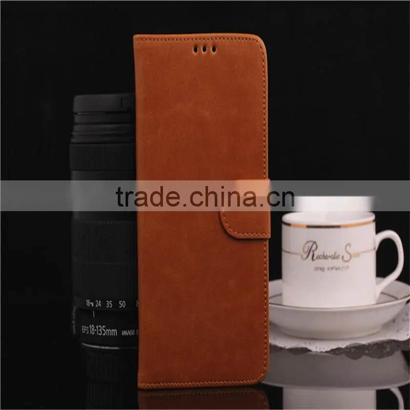 High quality crazy-horse PU card bumper/pocket cell phone case for Samsung