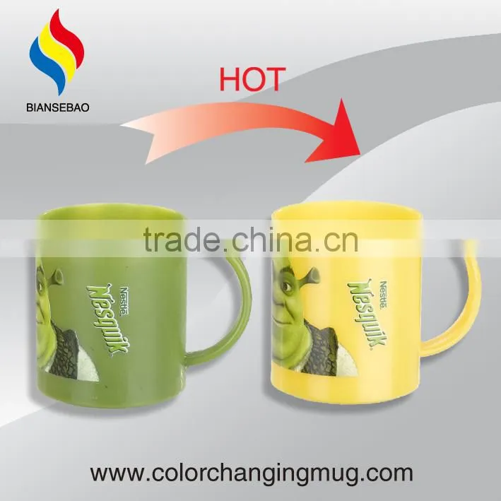 Reusable Hot Color Changing Plastic Cup With Handle