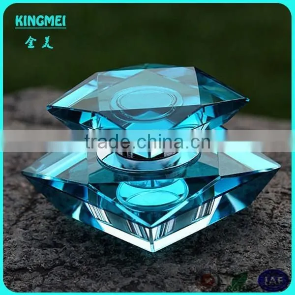 Antique luxury blue k9 car decoration good crystal perfume bottle