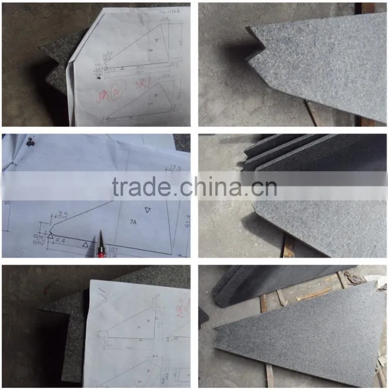 G684 black basalt swimming pool stone coping