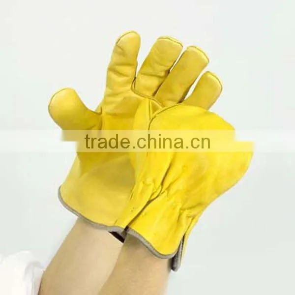 Cow split safety leather gloves/driver gloves ZMR209