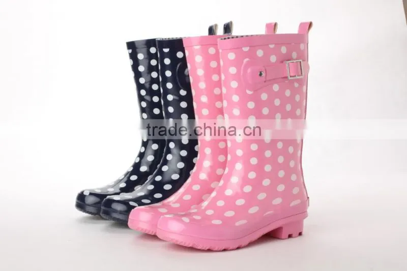beautiful woman rubber rain boots