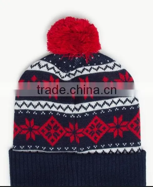 Jacquard wholesale beanie slouch hat knitted/custom knitted hat factory/knit beanie pattern men knitted beanie