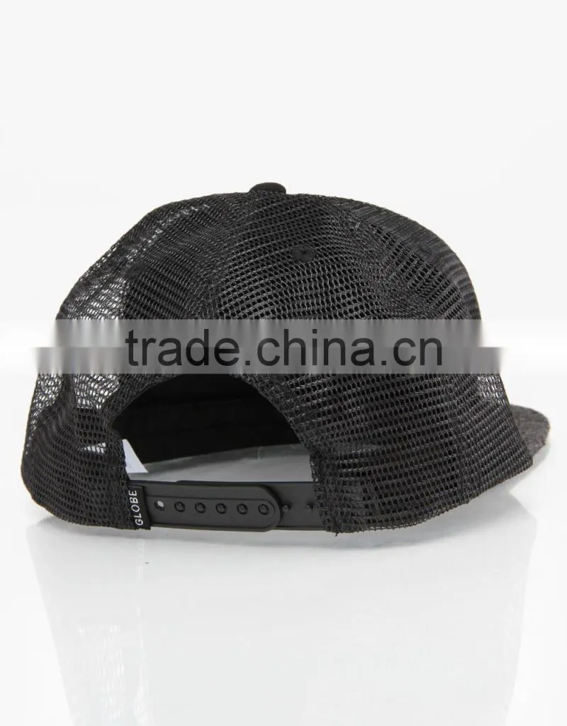 5 Panel Embroidery Patch Flat Brim Custom Cheap Trucker Cap