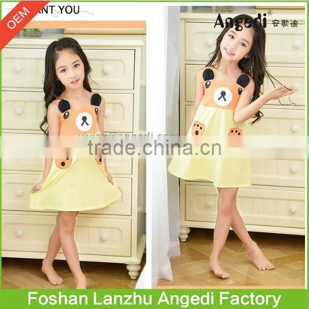 Kids wear Girls cotton pajamas dress trendy design night wear
