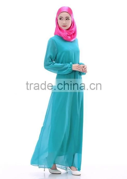 muslim fancy maxi dress with long sleeve