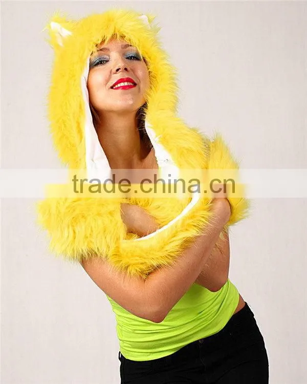 New style new products soft tiger animal crochet pattern hood hat
