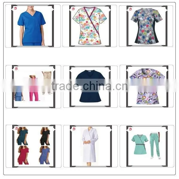 Solid Blue Color OEM Zipper Closure 3/4 Sleeve Women Spa Coat