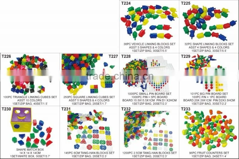 500g Colorful Connect Tube Plastic Educational Building Blocks Shapes Toy For Kids