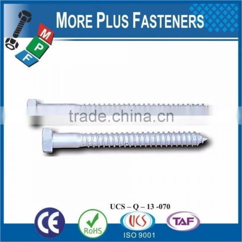 Made In Taiwan External Black Phosphate White Coated Galvanized Metric Lag Bolt