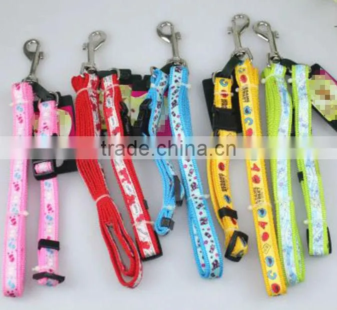 Custom Polyester Dog Collar with Leashes