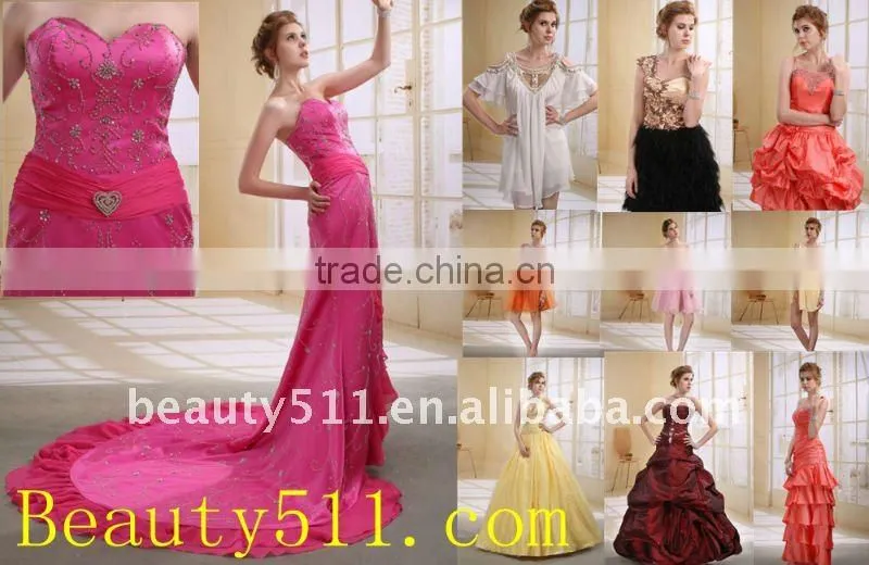 Astergarden Real photo Sweetheart Knee Length Beading Sash Satin Party Dress AS152