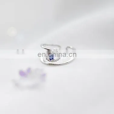 925 Sterling Silver Ring Adjustable Silver Ring Eye Ring