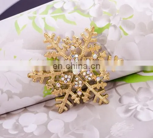 big snowflake brooch dazzling rhinestone snow flake festive winter pin