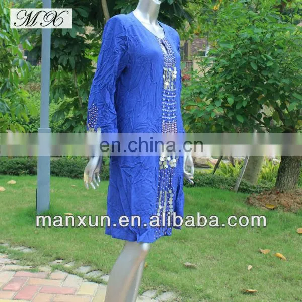 Islamic women clothing abaya kaftan 2015 with Sequins and Hot Drilling